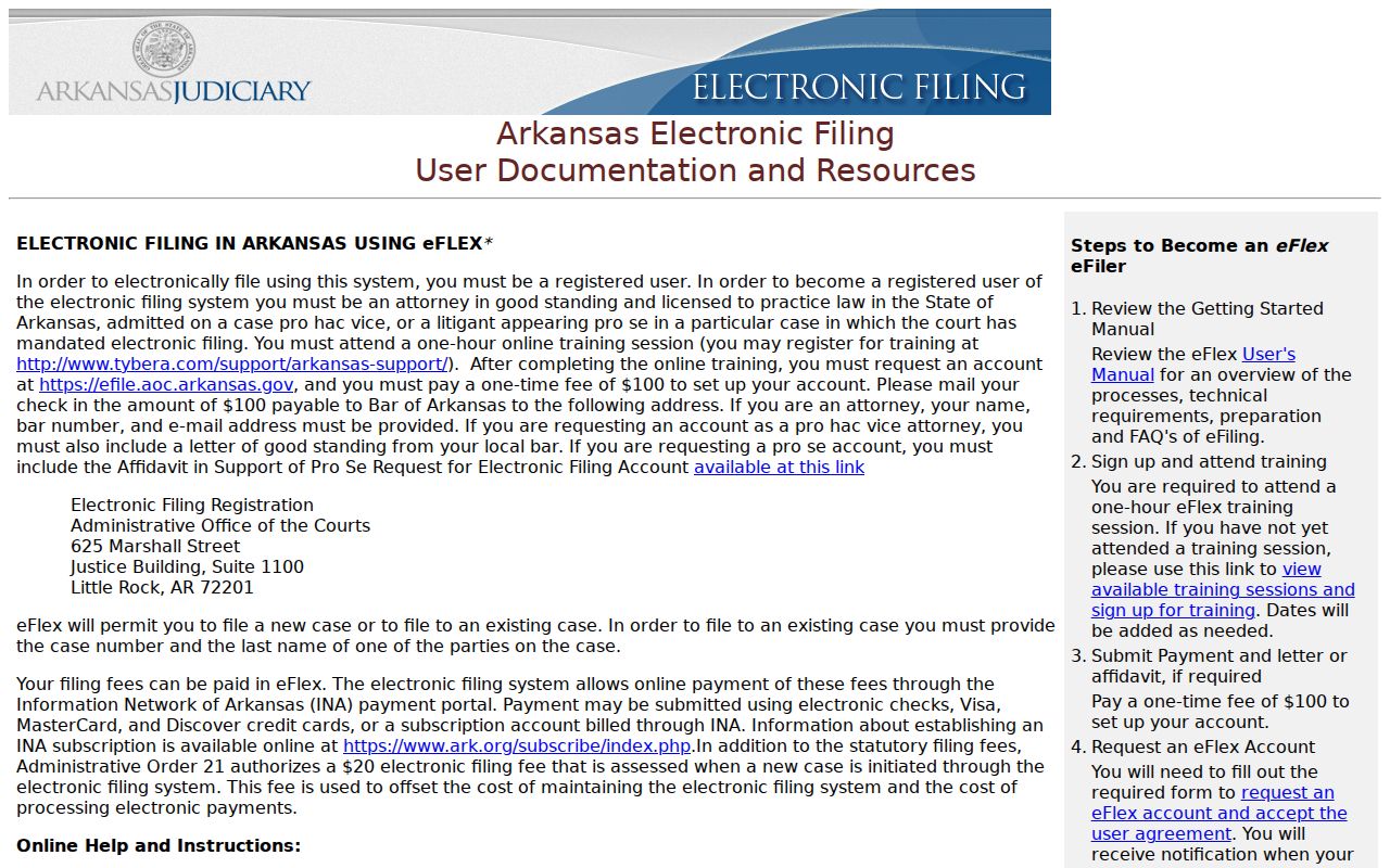 Lafayette County case search and Arkansas eFlex resources