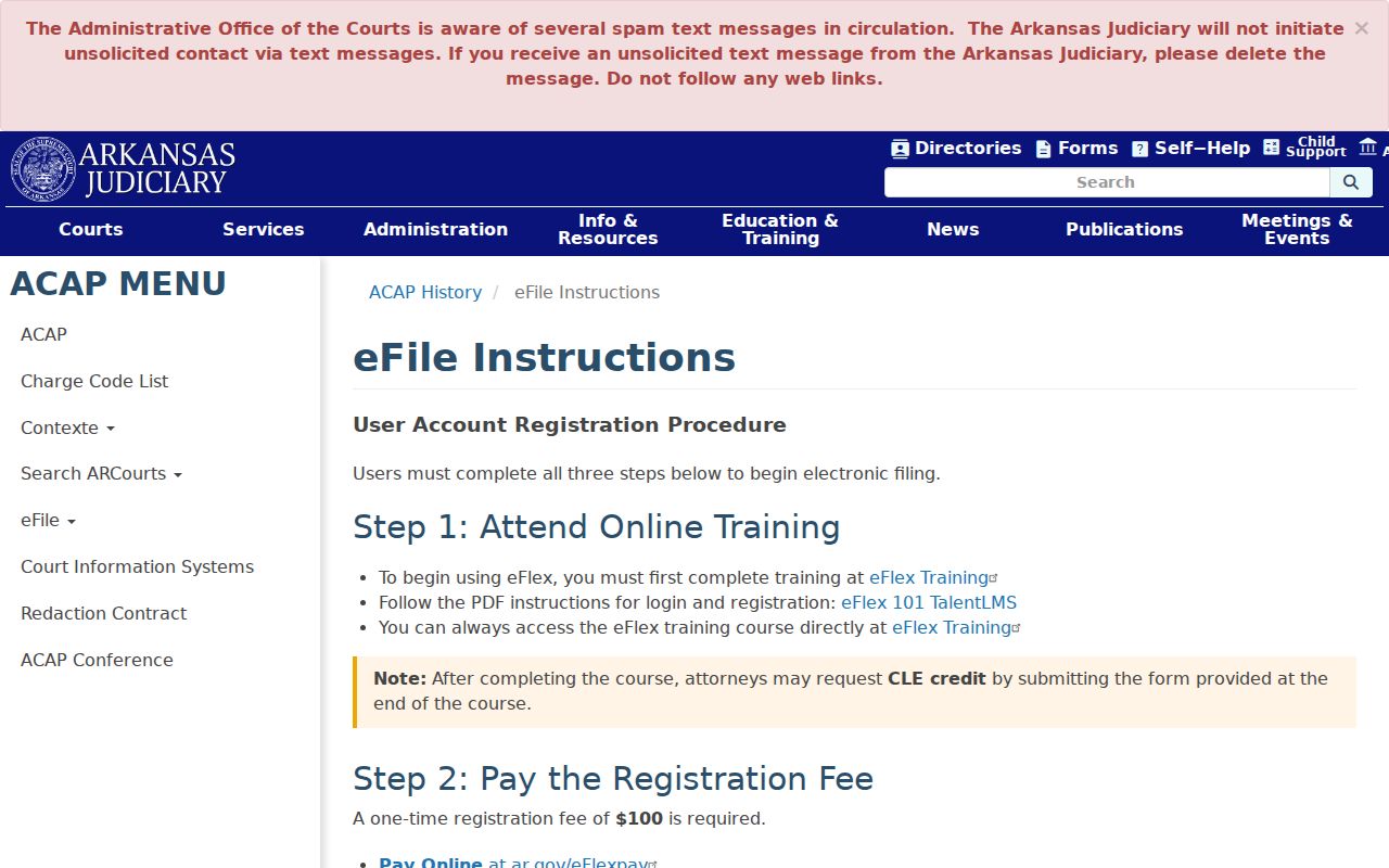 Lafayette County case search eFlex registration instructions