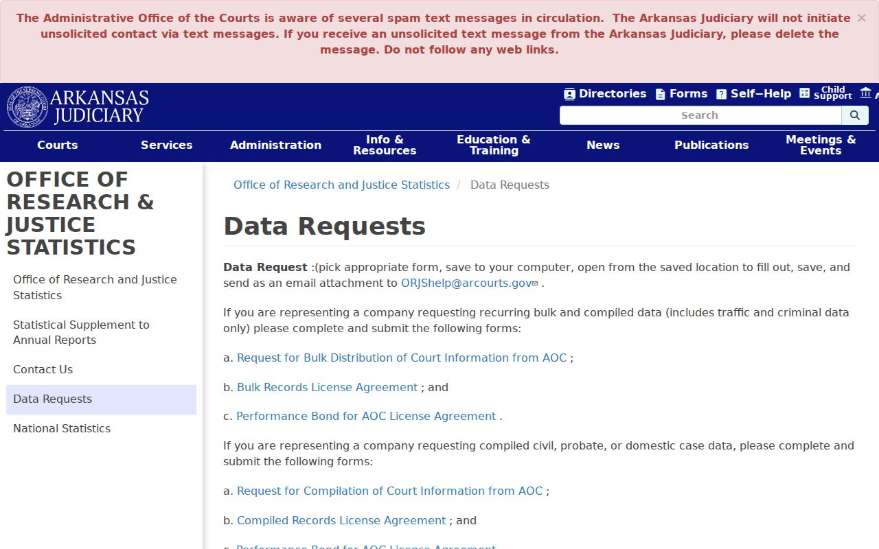 Lafayette County civil court docket compiled data request source