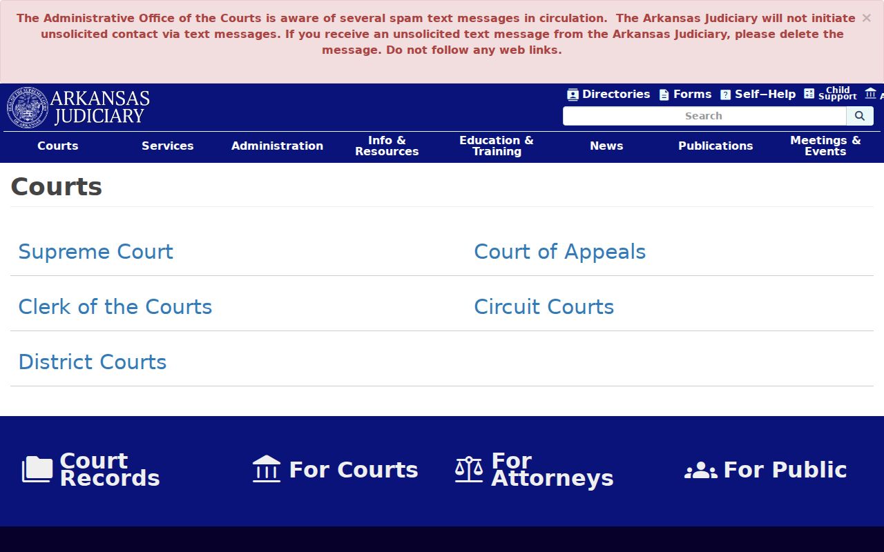 Arkansas hierarchy for Lafayette County court dockets