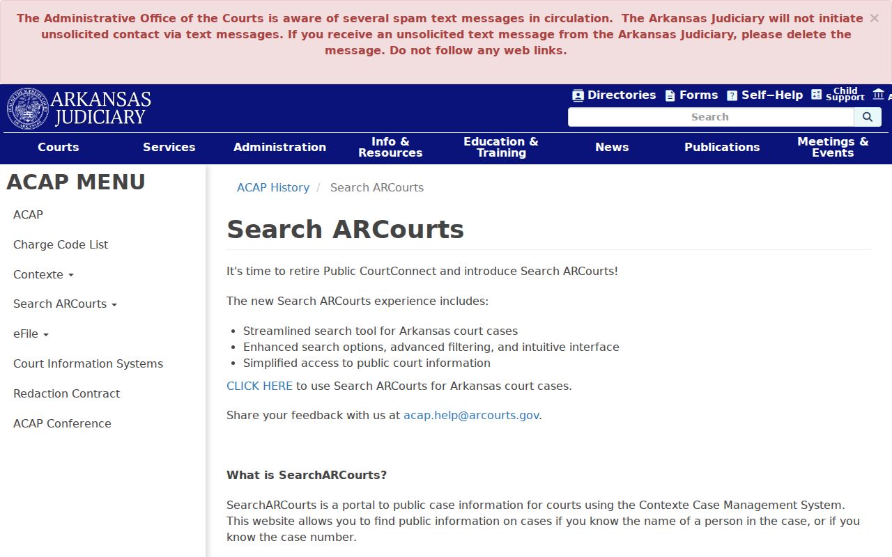 Lafayette County docket coverage in Search ARCourts