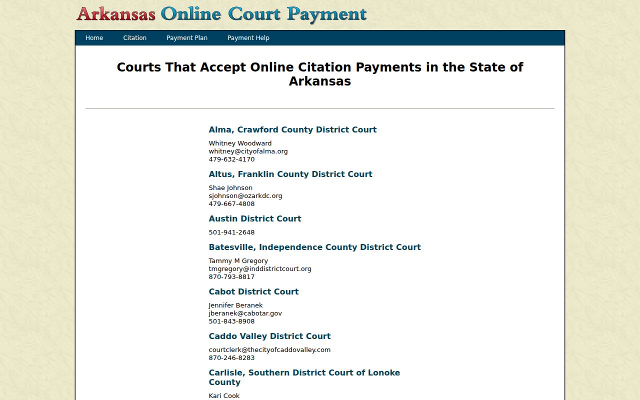 Lafayette County traffic court records participating court list